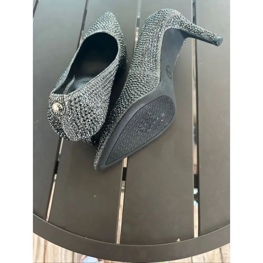 Michael Kors Black Rhinestone Pumps Size 8M - Picture 7 of 15